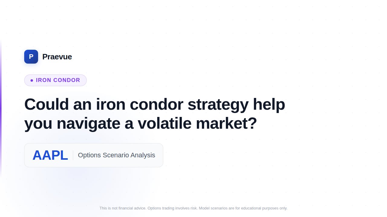 Could an iron condor strategy help you navigate a volatile m